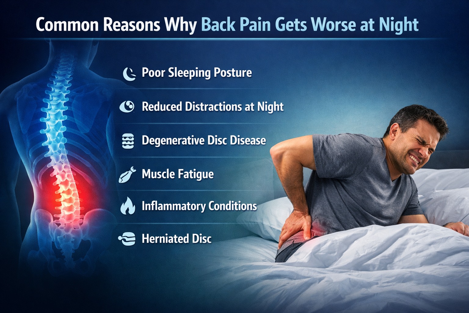 Common Reasons Why Back Pain Gets Worse at Night