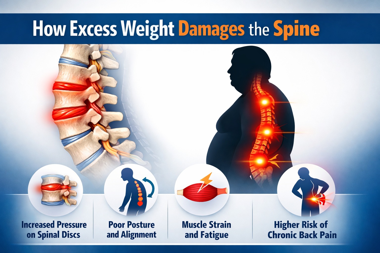 Weight Damages the Spine