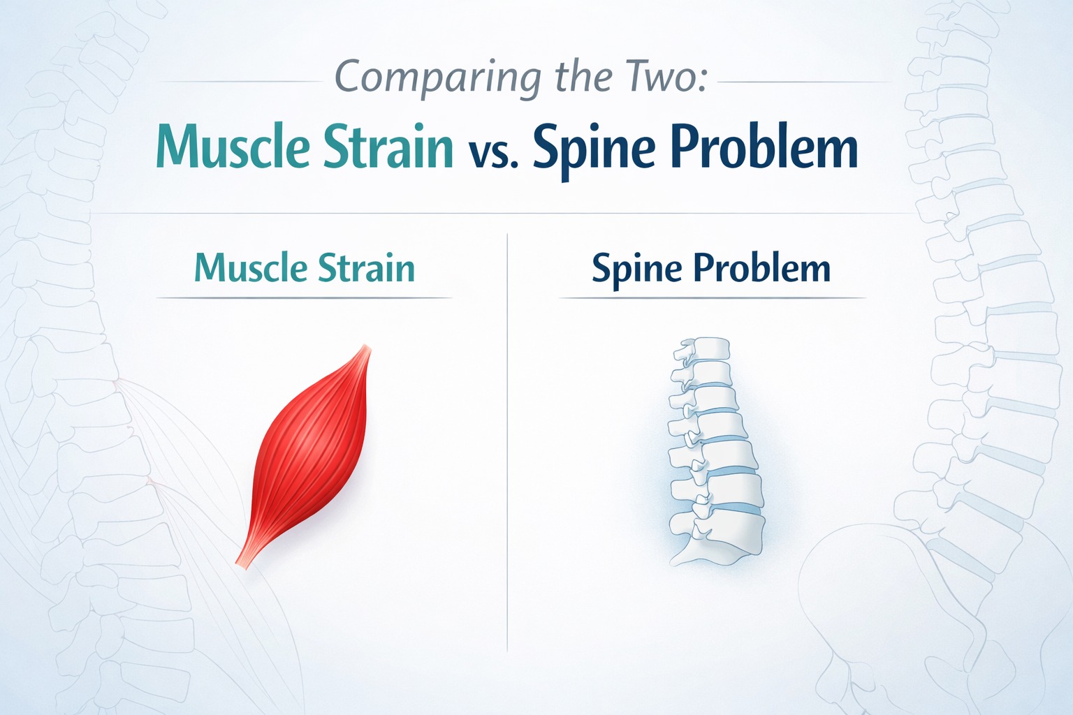 Muscle Strain vs. Spine Problem