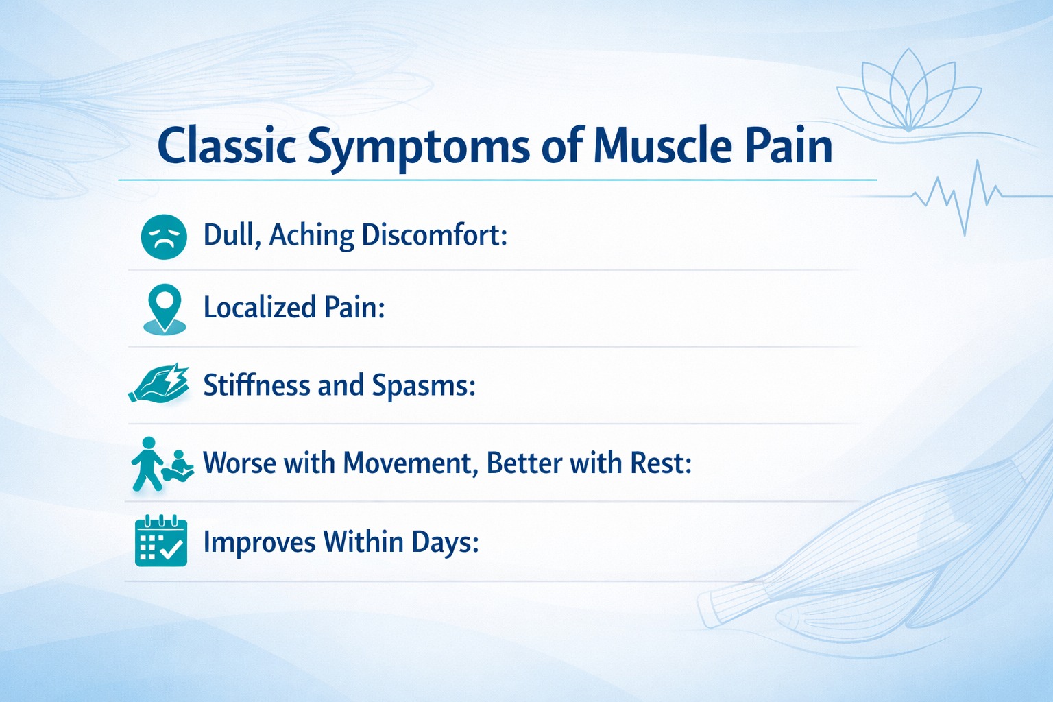 Classic Symptoms of Muscle Pain