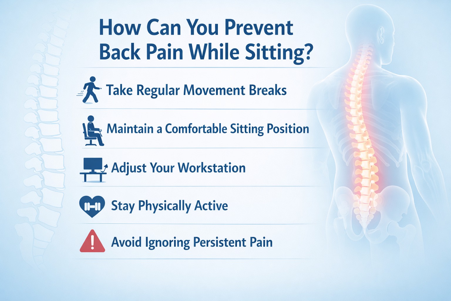 How Can You Prevent Back Pain While Sitting